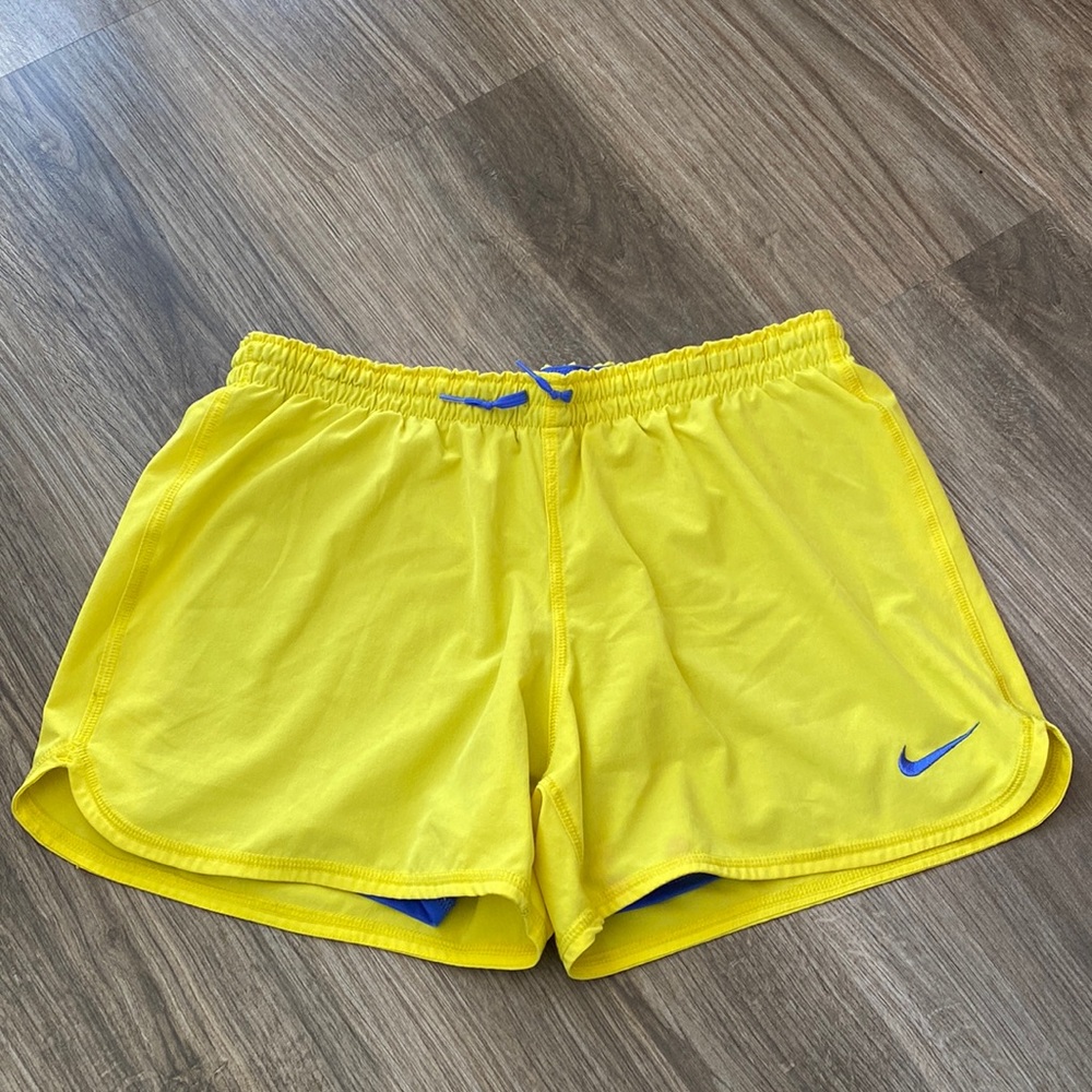 Nike - Yellow and Blue athletic shorts